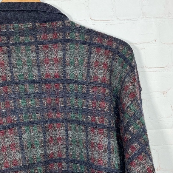 VTG Cortina Italia Sweater Mens Large Multicolor 3 Button Pullover Wool Blend - Picture 12 of 14